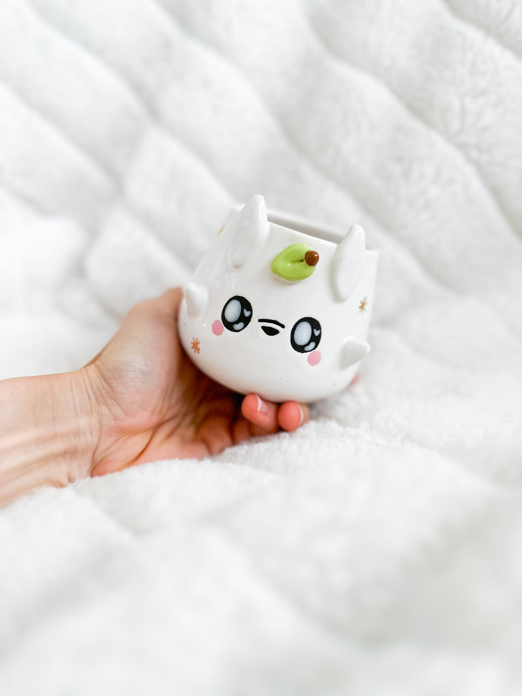 Lil White Totoro Espresso Cup